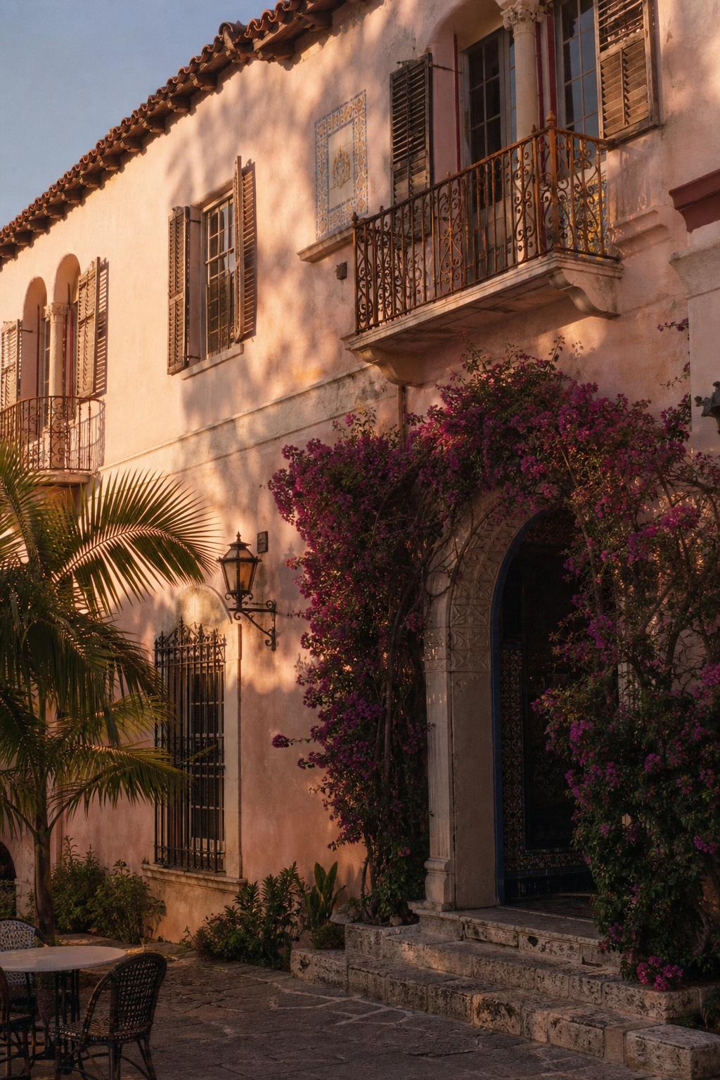Vertical social-native travel reel preview of a sun-drenched Mediterranean coastline at golden hour